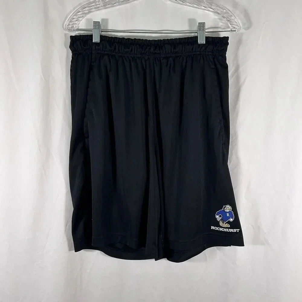 Rockhurst Nike Shorts Men's Large Black Pull On Drawstring Pockets Elastic